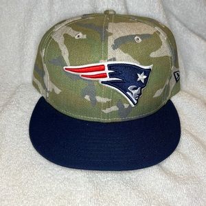 New England Patriots Gray Camo New Era Hat 7 5/8in 60.6cm
